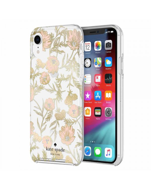Kate Spade - Protective Hardshell Case Blossom Gold Foil for iPhone XR