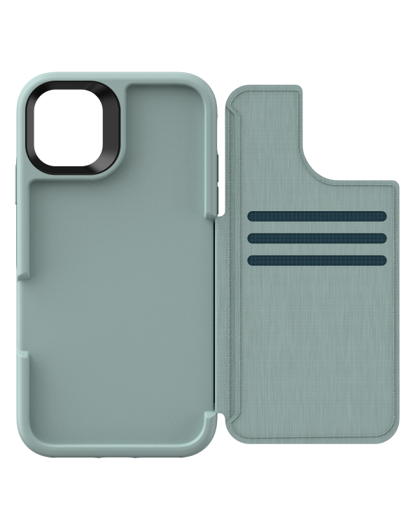 LifeProof - Flip Dropprotective Wallet Case Water Lily (Surf Spray/Dark Jade) for iPhone 11