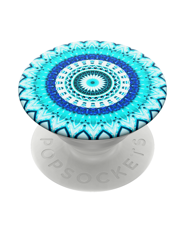 PopSockets - PopGrip (complete swappable PopGrip) Blue Floral Mandala