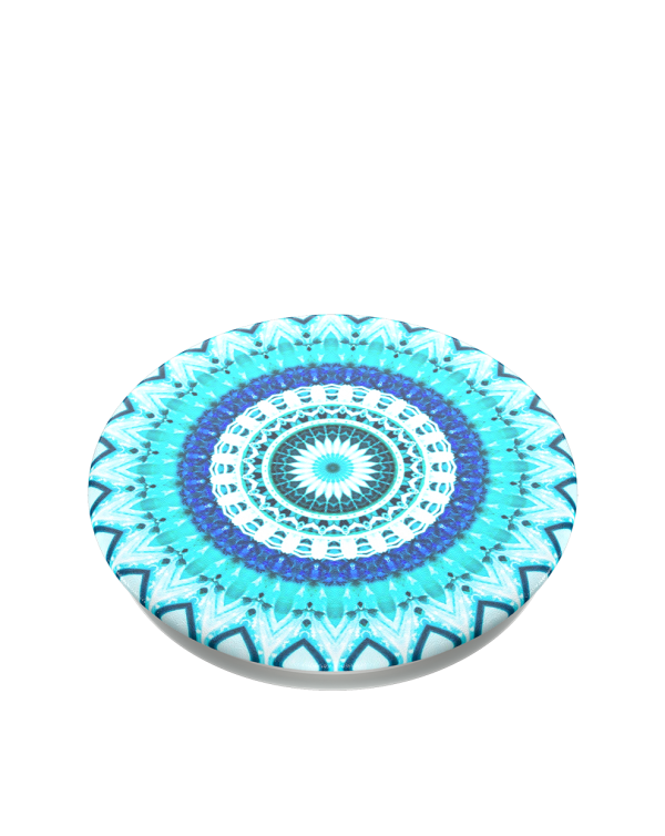 PopSockets - PopGrip (complete swappable PopGrip) Blue Floral Mandala