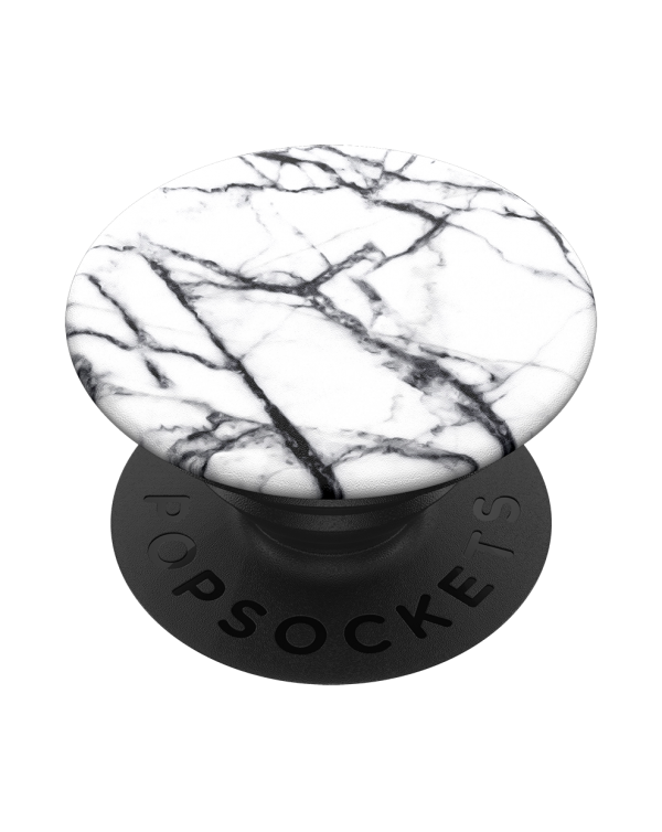 PopSockets - PopGrip (complete swappable PopGrip) Dove White Marble