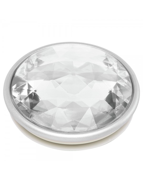 PopSockets - PopGrip (complete swappable PopGrip) Disco Crystal Silver