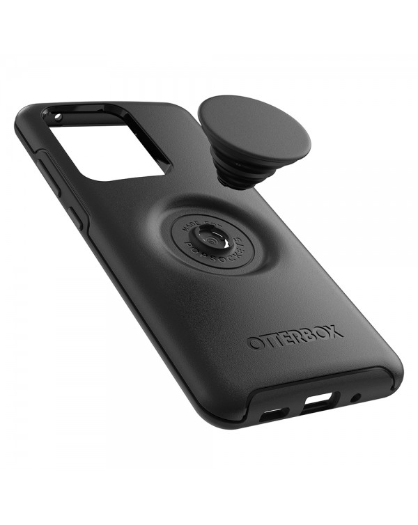 Otterbox - Otter + Pop Symmetry Case with Swappable PopTop Black for Samsung Galaxy S20 Ultra