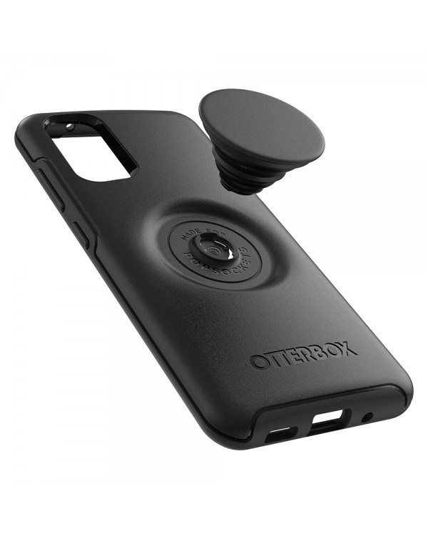 Otterbox - Otter + Pop Symmetry Case with Swappable PopTop Black for Samsung Galaxy S20+