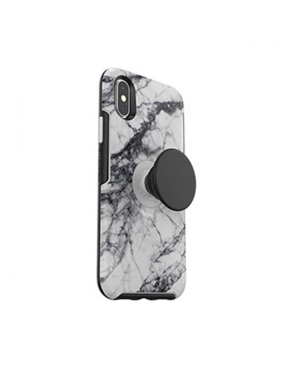 iPhone X/Xs Otterbox + POP White/Black (White Marble) Symmetry Series Case