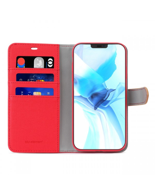 Blu Element - 2 in 1 Folio Case Red/Butterum for iPhone 12/12 Pro