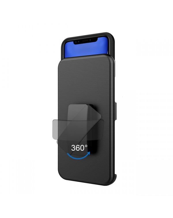 Blu Element - Armour 2X Case and Holster Combo Black for iPhone 12/12 Pro BULK