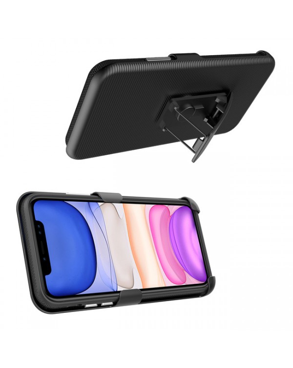 Blu Element - Armour 2X Case and Holster Combo Black for iPhone 12/12 Pro BULK
