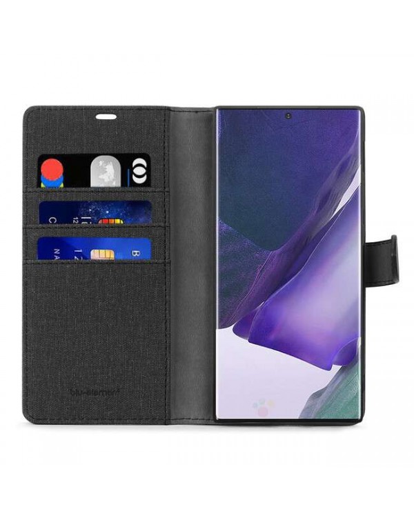 Blu Element - 2 in 1 Folio Case Black/Black for Samsung Galaxy Note20 Ultra