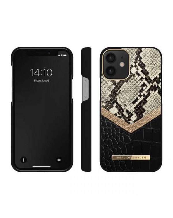 Ideal of Sweden - Atelier Fashion Case Midnight Python for iPhone 12 mini