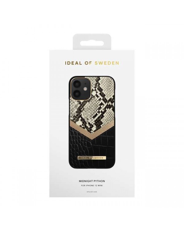 Ideal of Sweden - Atelier Fashion Case Midnight Python for iPhone 12 mini