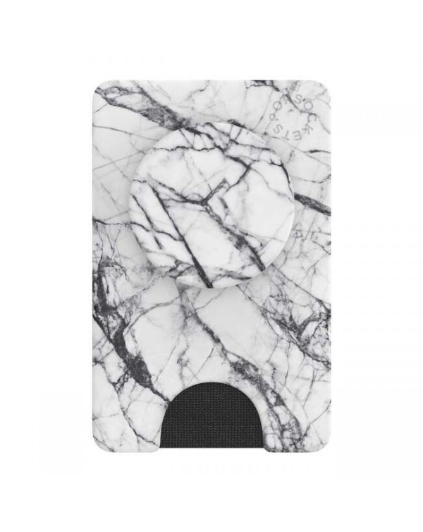 PopSockets - PopWallet+ (PopWallet with Swappable PopGrip) Dove White Marble