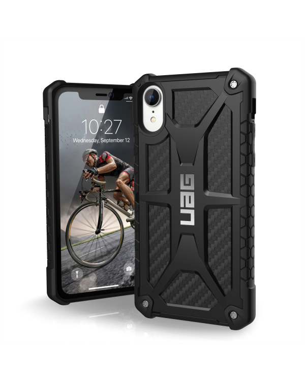 UAG - Monarch Rugged Case Carbon Fiber (Black) for iPhone XR