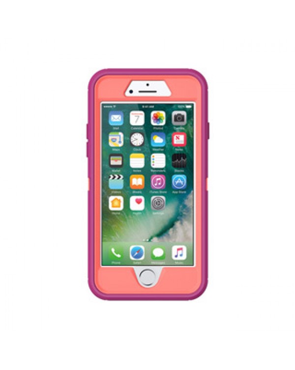 iPhone 8/7 Otterbox Coral/Red (Coral Dot) Metallic Defender Series case