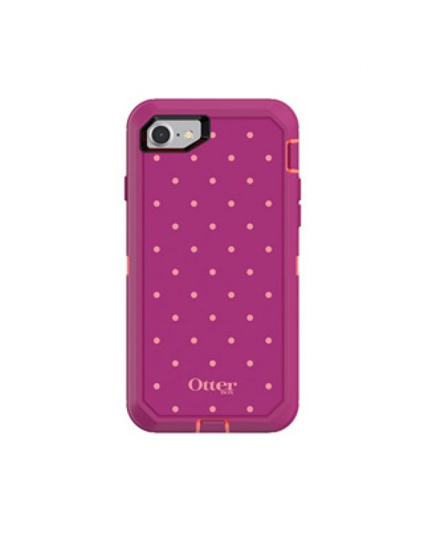 iPhone 8/7 Otterbox Coral/Red (Coral Dot) Metallic Defender Series case