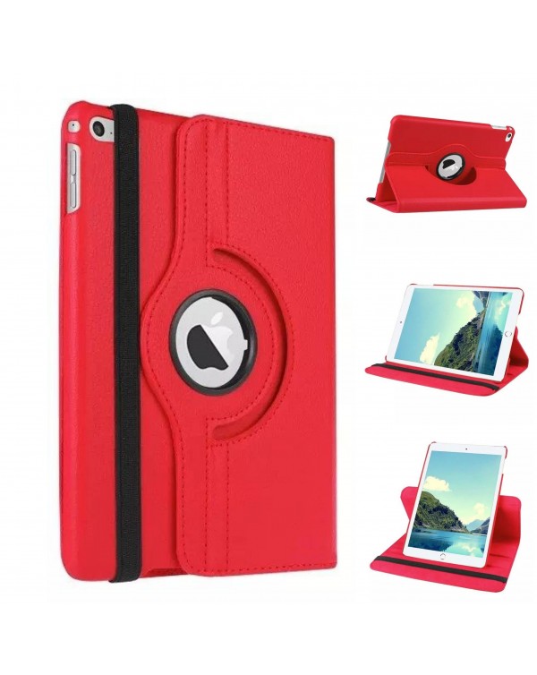 Rotating Flip Cover For Apple iPad Air Red