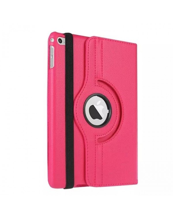  Rotating Flip Cover For Apple iPad Mini 4  Hot Pink