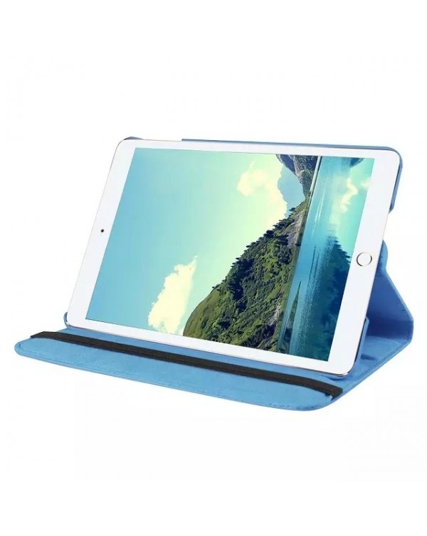 Rotating Flip Cover For Apple iPad 9.7(2017) Light Blue