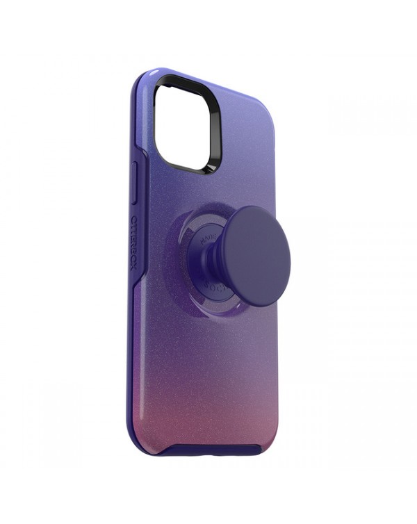Otterbox - Otter + Pop Symmetry Case with PopTop PopUp Purple/Violet Dusk for iPhone 12/12 Pro