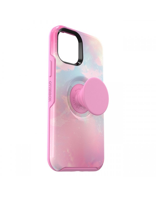 Otterbox - Otter + Pop Symmetry Case with PopTop Stiletto Pink/Daydreamer for iPhone 12/12 Pro