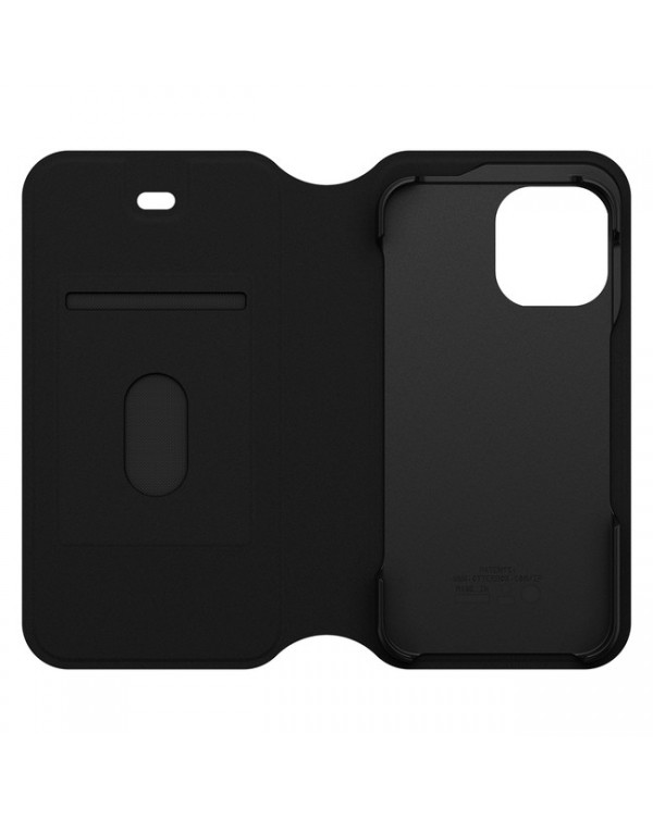 Otterbox - Strada Via PU Leather Folio Black for iPhone 12/12 Pro