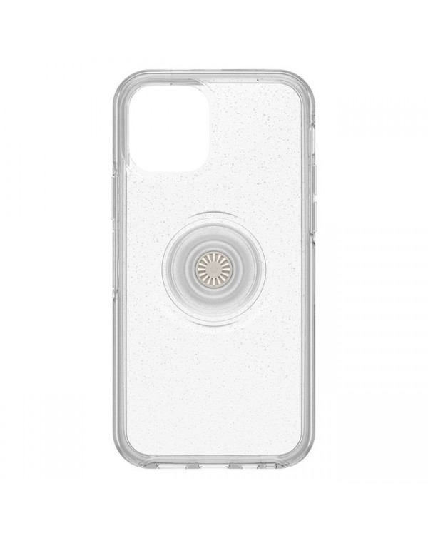 Otterbox - Otter + Pop Symmetry Clear Case with PopTop Silver Flake/Clear for iPhone 12/12 Pro