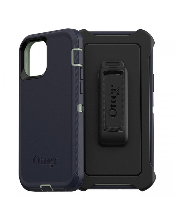 Otterbox - Defender Protective Case Desert Sage/Dress Blues for iPhone 12/12 Pro