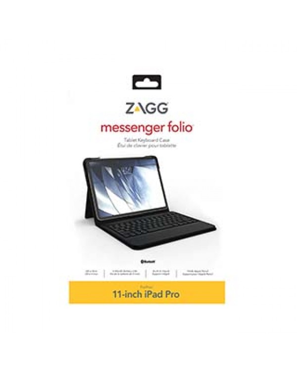 iPad Pro 11 (2018/2019) ZAGG Black Messenger Folio and Keyboard Case